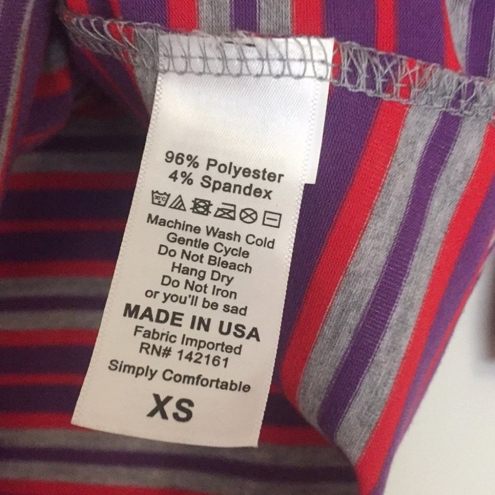 XS LuLaRoe‎ Lynnae T Shirt D05 814 - Picture 4 of 5